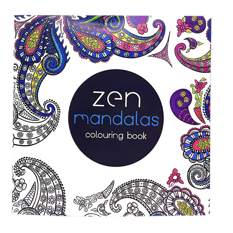 1 Pcs New 24 Pages Mandalas Flower Coloring Book for Children Adult Relieve Stress Kill Time Graffiti Painting Drawing Art Book