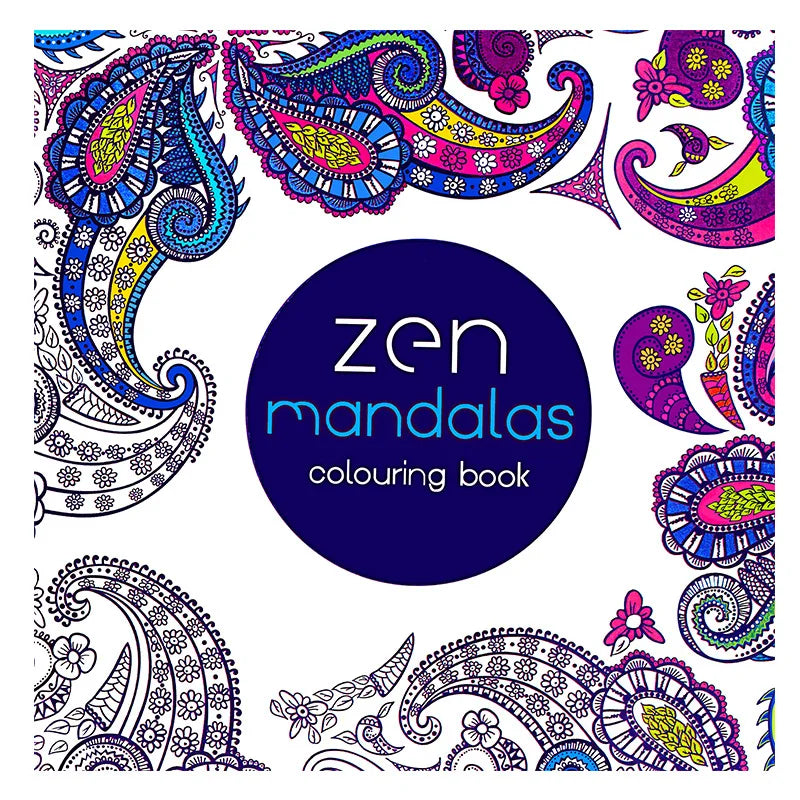 1 Pcs New 24 Pages Mandalas Flower Coloring Book for Children Adult Relieve Stress Kill Time Graffiti Painting Drawing Art Book